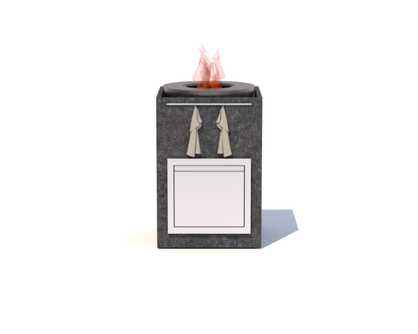 690MM Granite Corner Module - Fire Pit