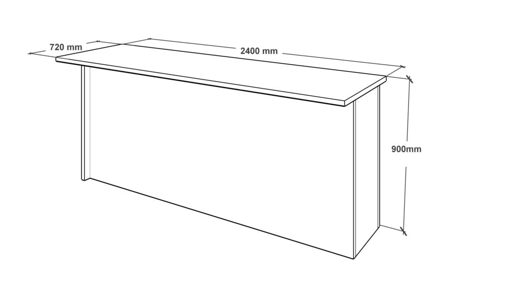 Granite Outdoor Kitchen 2400 Peninsula Table Module | Igneous