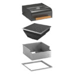 OneQ Glow Charcoal Modular Built-In Barbecue Set With Hood